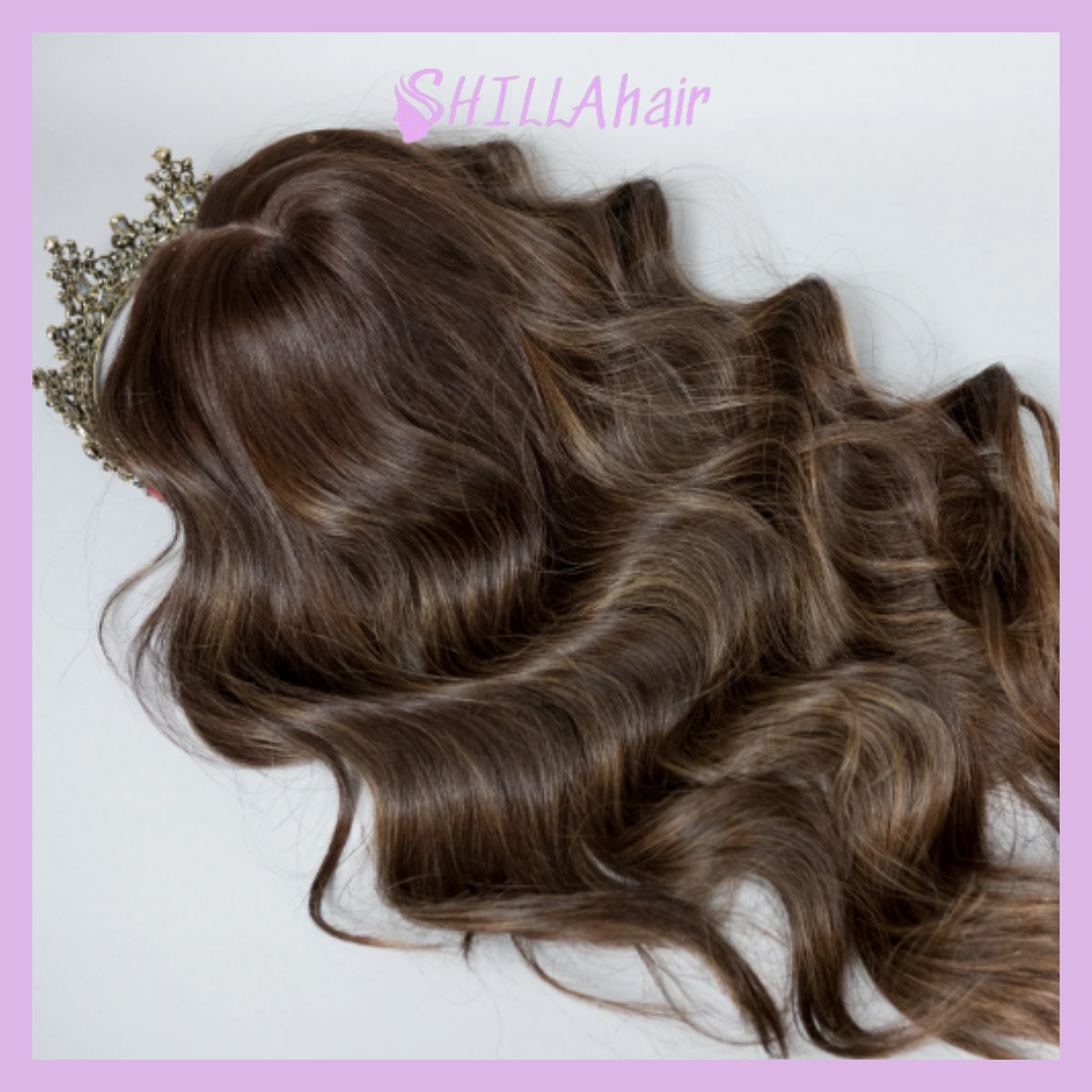 Silk Base Balayage Chocolate Colors Luxury Human Hair Toppers