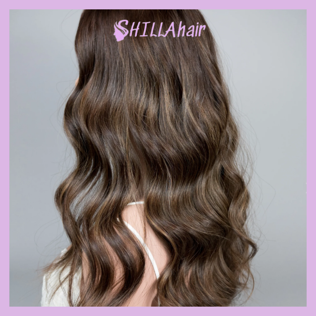 Silk Base Balayage Chocolate Colors Luxury Human Hair Toppers