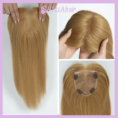 Dark Blonde Mono Base Human Hair Toppers