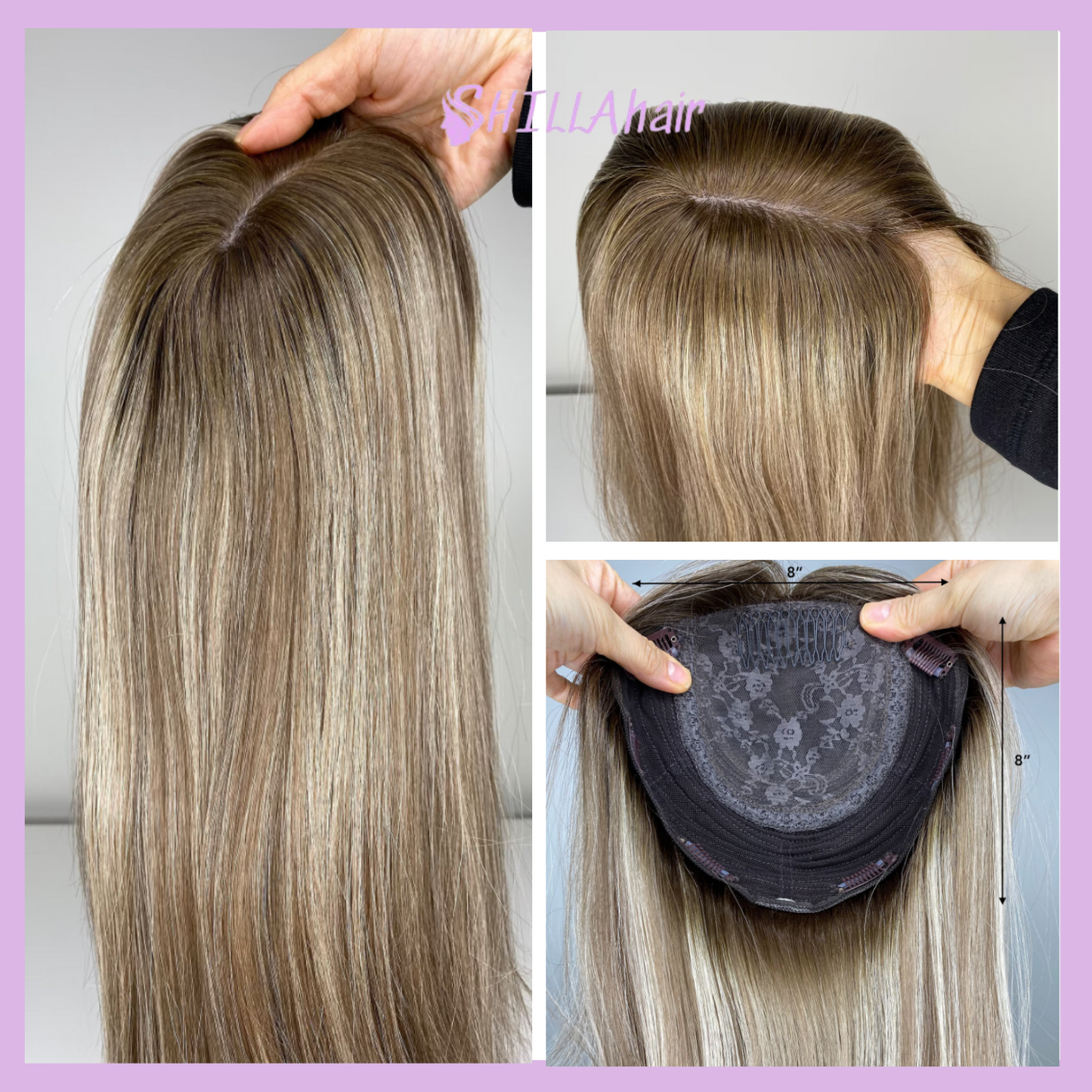 Luxury Hair Light Color Balayage Silk Base Clip In For Women