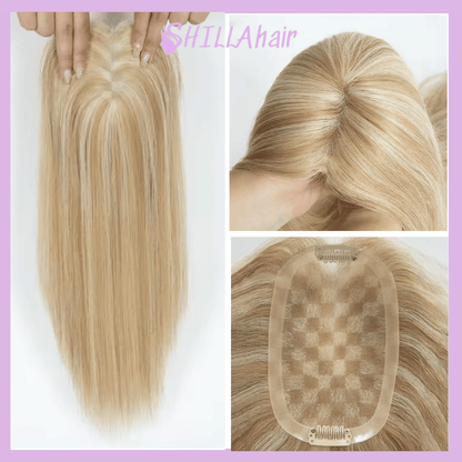 Highlight European Human Hair Toppers Mono Base