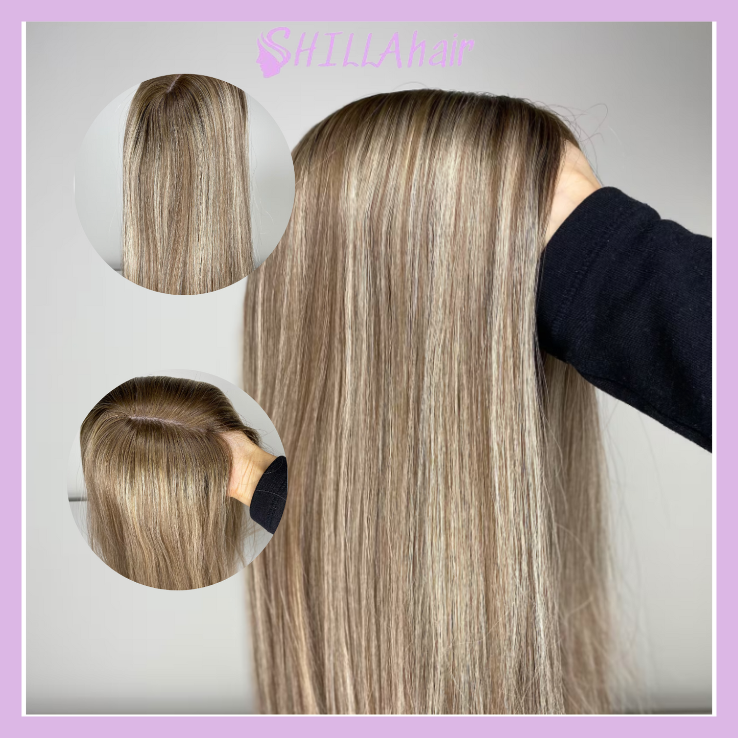 Luxury Hair Light Color Balayage Silk Base Clip In For Women