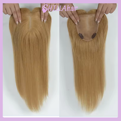 Dark Blonde Mono Base Human Hair Toppers